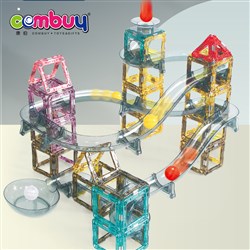 CB896759 CB922368 CB922369 - Marble run building DIY set transparent magnetic tiles blocks